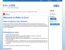 Tablet Screenshot of coxvipreferrals.com